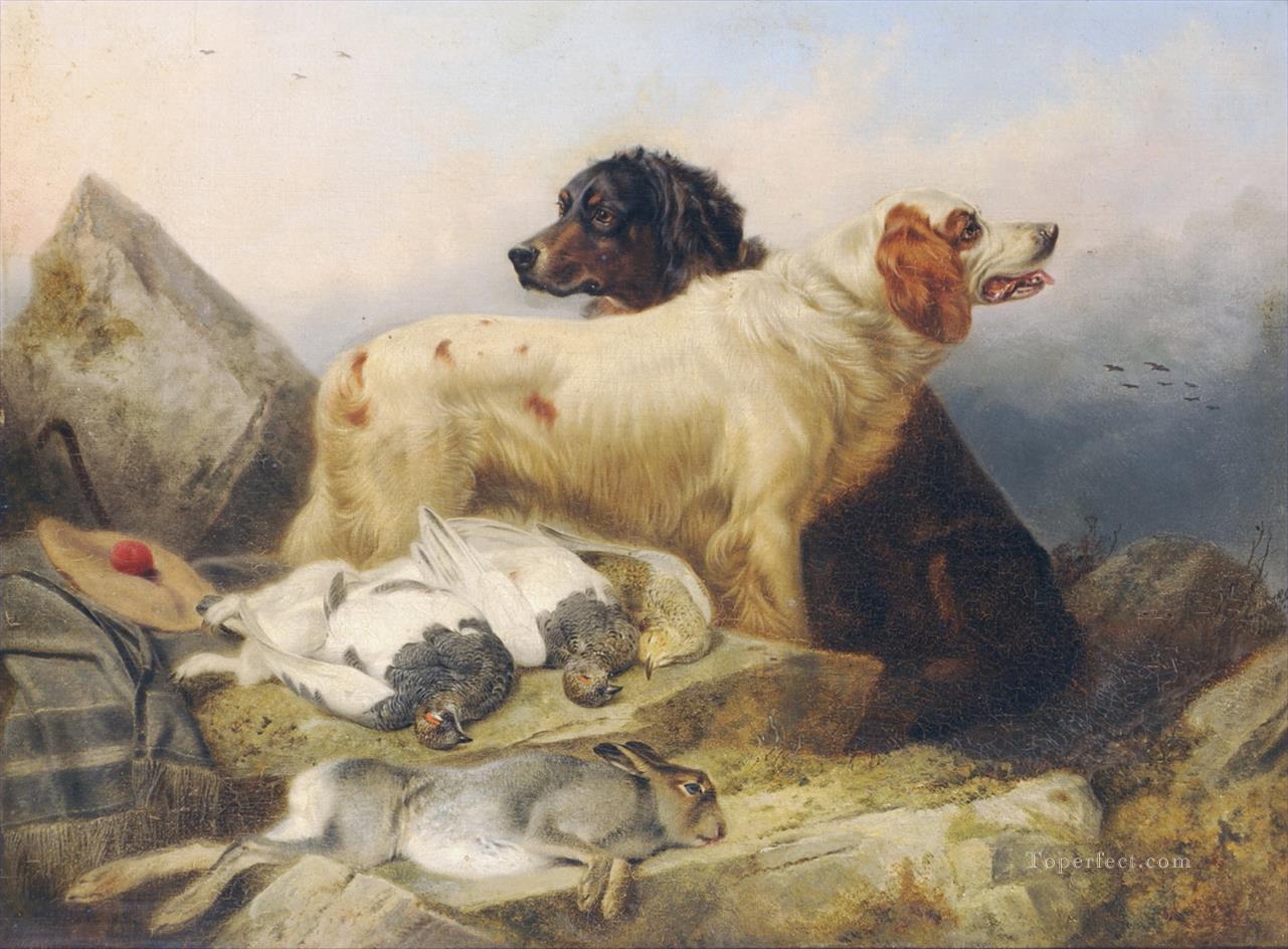 Zwei Sporting Hunde mit totem Wild Ölgemälde